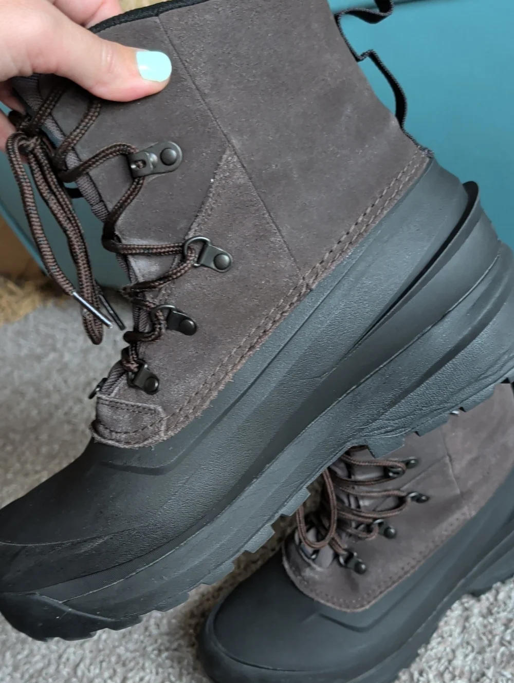 The North Face Men's Brown/Black Waterproof Winter Boots IN BOX US 11